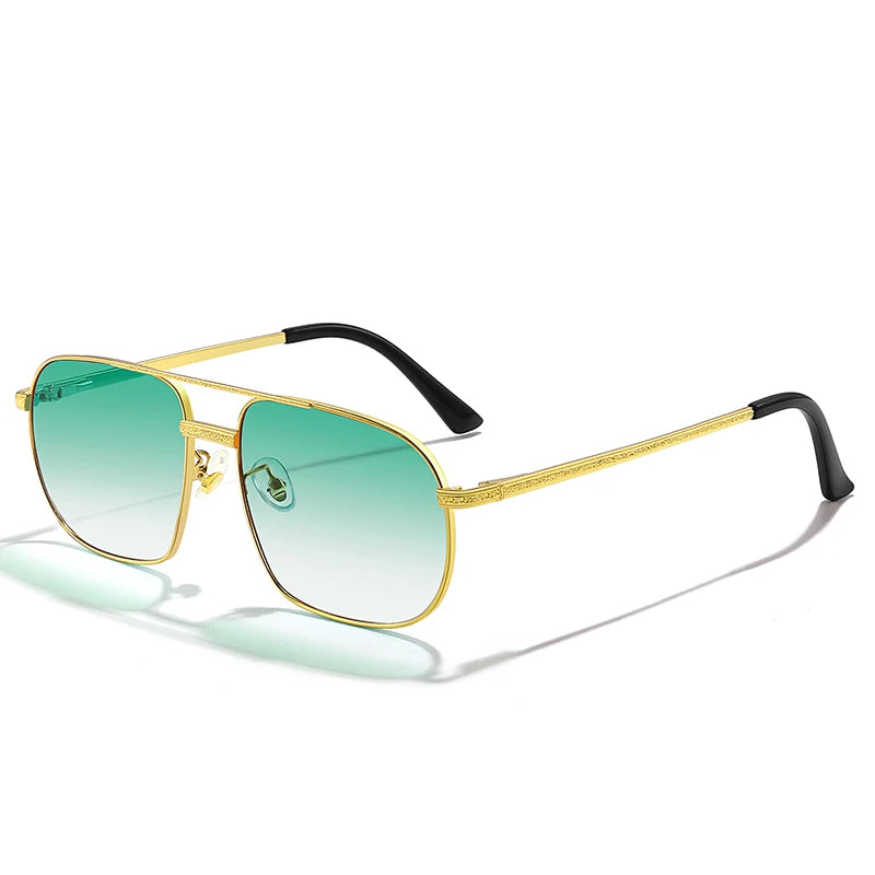 2025 New Pilot Sunglasses for Men Fashion Retro Double Bridge Girder Metal Sun Glasses Women UV400 Male Trending Products Shades