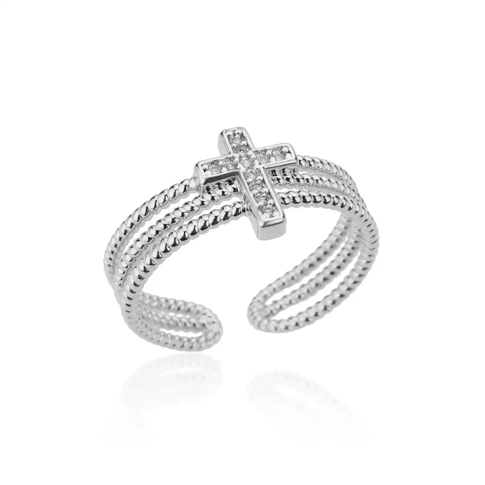 Women's Stainless Steel Heart Ring Gold Waterproof