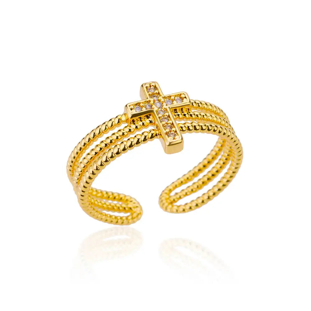 Stainless Steel Luxury Gold Color Rings for Women