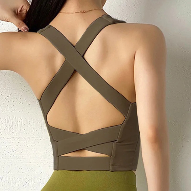 Cloud Hide Sexy Sport Shirt Women Sports Bra Fitness Underwear Push Up Yoga Tank Crop Top Running Gym Girl Vest Workout Athletic