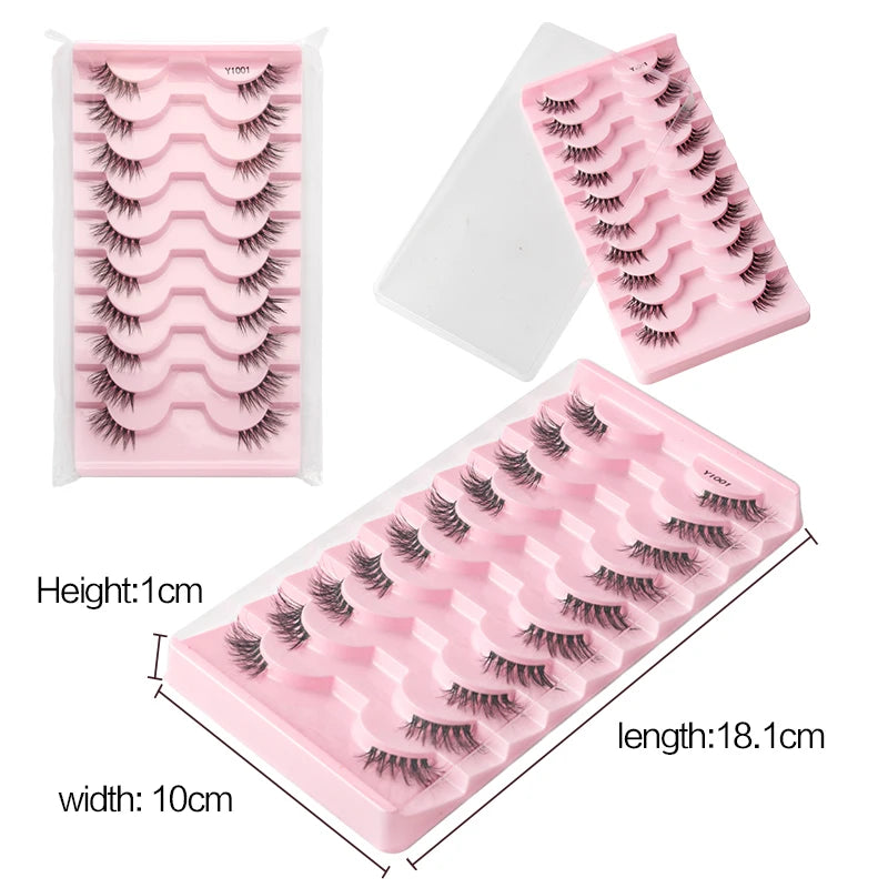 Half Eye Lashes Faux Mink Wispy Fluffy Extensions