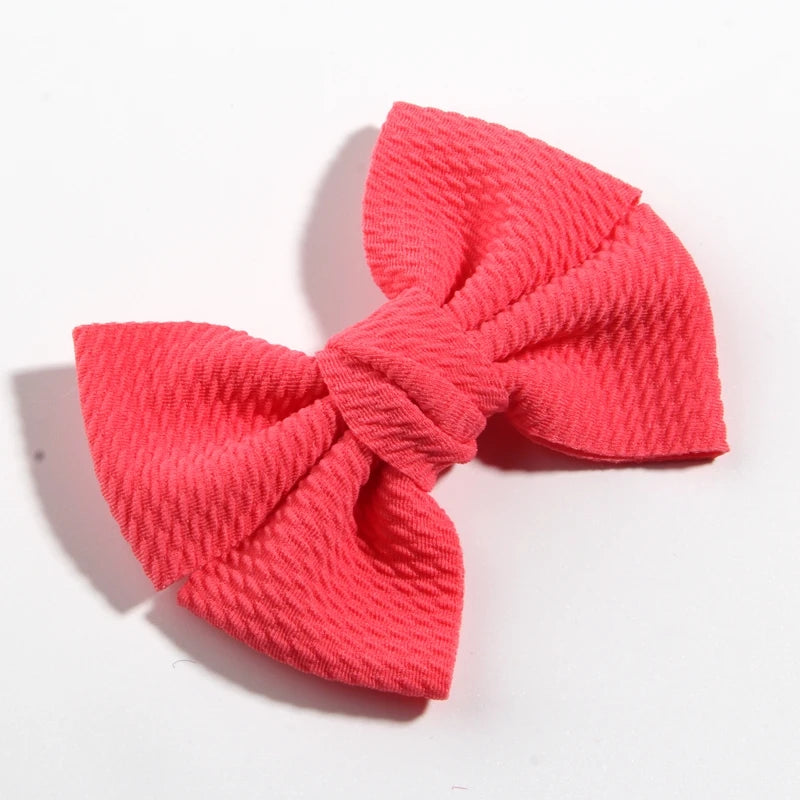 11CM 4.3" Big Hot Sell Seersucker Waffle Hair Bows For Hair Accessories Bow Knot Boutique For Kids Girls Head Wear