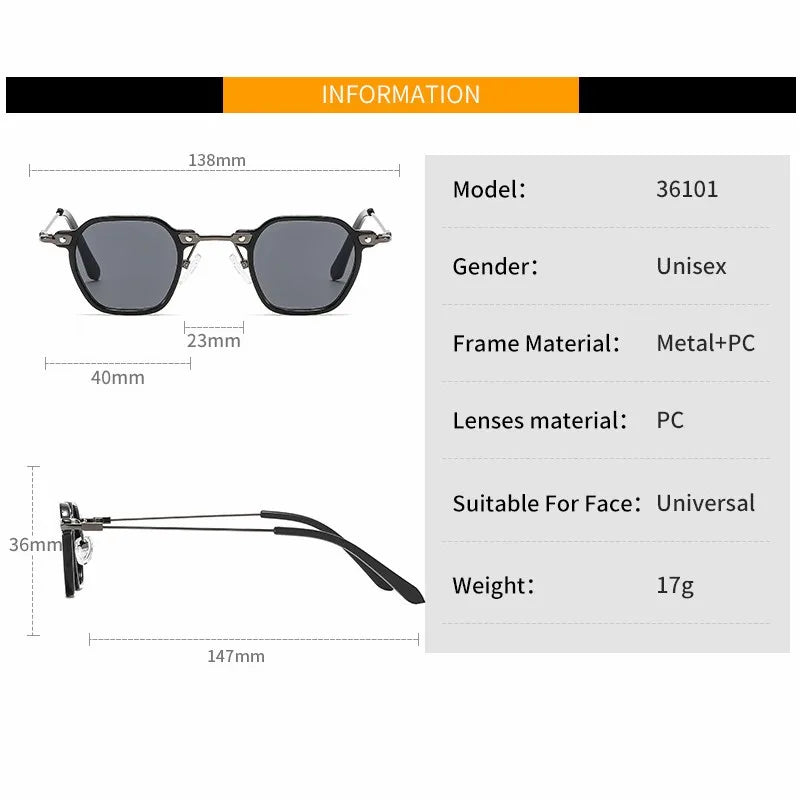 2025 Small Punk Sunglasses For Women And Men Square Sun Glasses Frames Female Hip-Hop Retro Shades Mirror Gafas De Sol UV400