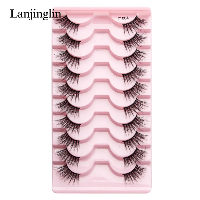 Half Eye Lashes Faux Mink Wispy Fluffy Extensions
