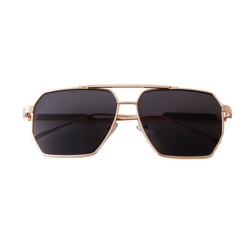 2025 New Fashion Men's Sunglasses Brand Design Square Alloy Frame Trend Retro Outdoor Driving Mirror UV400 Sunshade Sunglasses