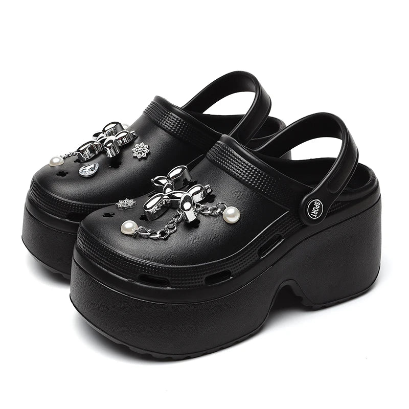 Women's Platform Clogs Summer 2025 Comfortable Slip On Wedge Sandals
