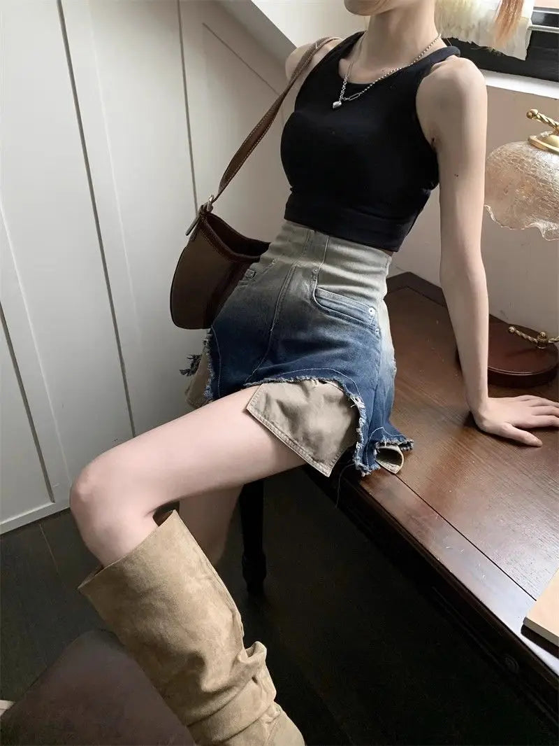 High-waisted Denim Shorts for Women Loose New Spring and Summer Thin Wide-leg Hot Girl Looks Slim A-line Super