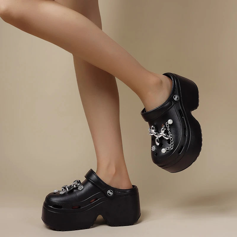 Women's Platform Clogs Summer 2025 Comfortable Slip On Wedge Sandals