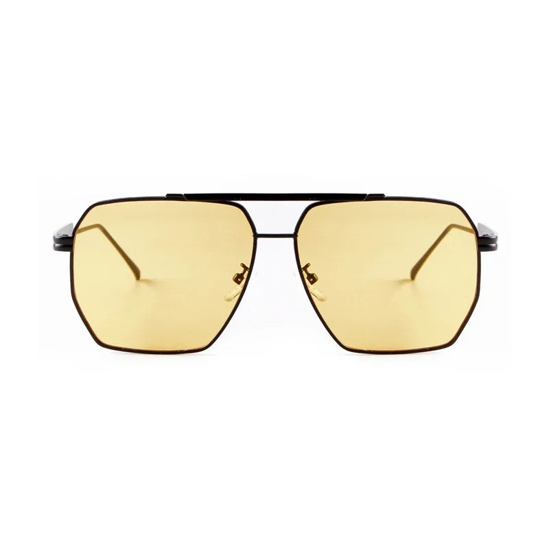 2025 New Fashion Men's Sunglasses Brand Design Square Alloy Frame Trend Retro Outdoor Driving Mirror UV400 Sunshade Sunglasses