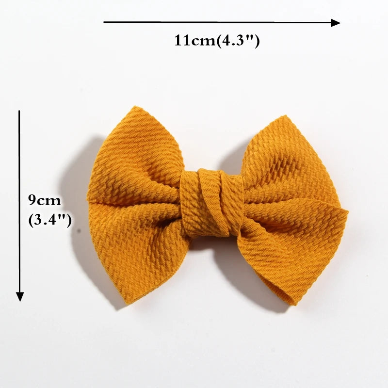 11CM 4.3" Big Hot Sell Seersucker Waffle Hair Bows For Hair Accessories Bow Knot Boutique For Kids Girls Head Wear