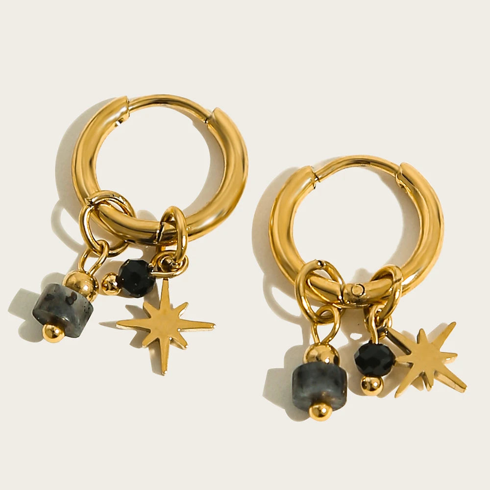 Gold Plated Stainless Steel Hoop Earrings
