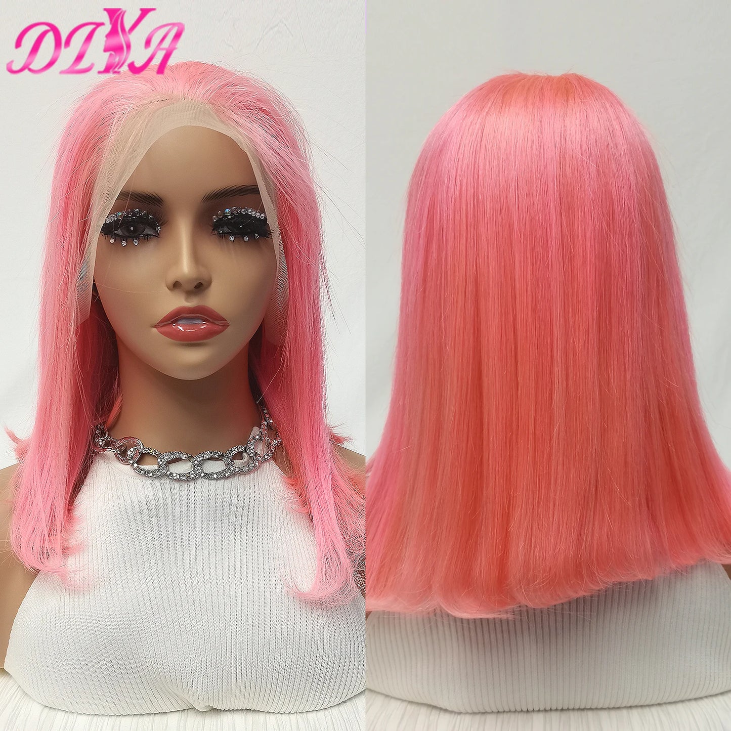 Light Lime Green Bob Wig Human Hair 13x4 Frontal Lace Wig Human Hair Pre Plucked HD Lace Bob Straight Colored Human Hair Wigs