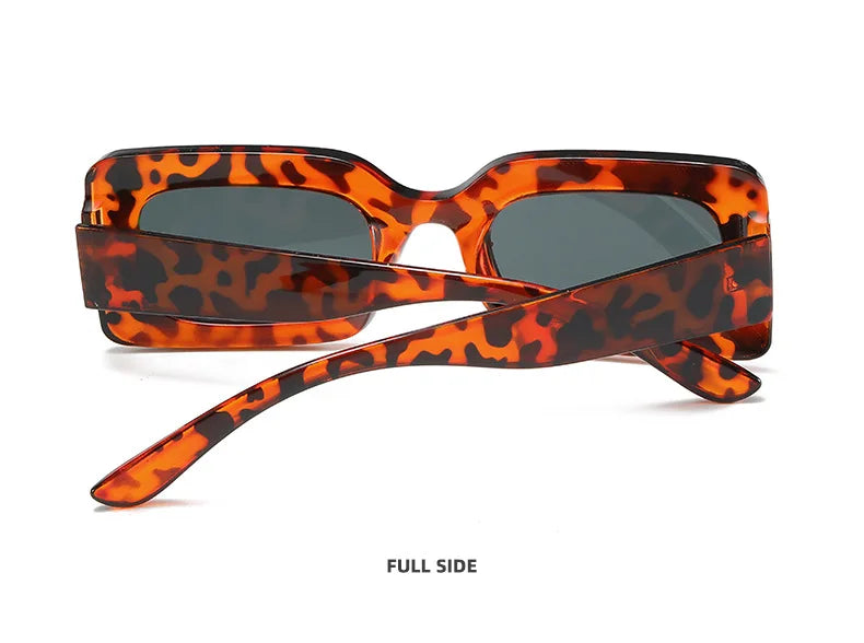 KLASSNU Women Candy Color Retro Sunglasses Large Square Frame Sun Glasses 2025 Trendy Party Eyepiece Anti UV400 Sun Shades