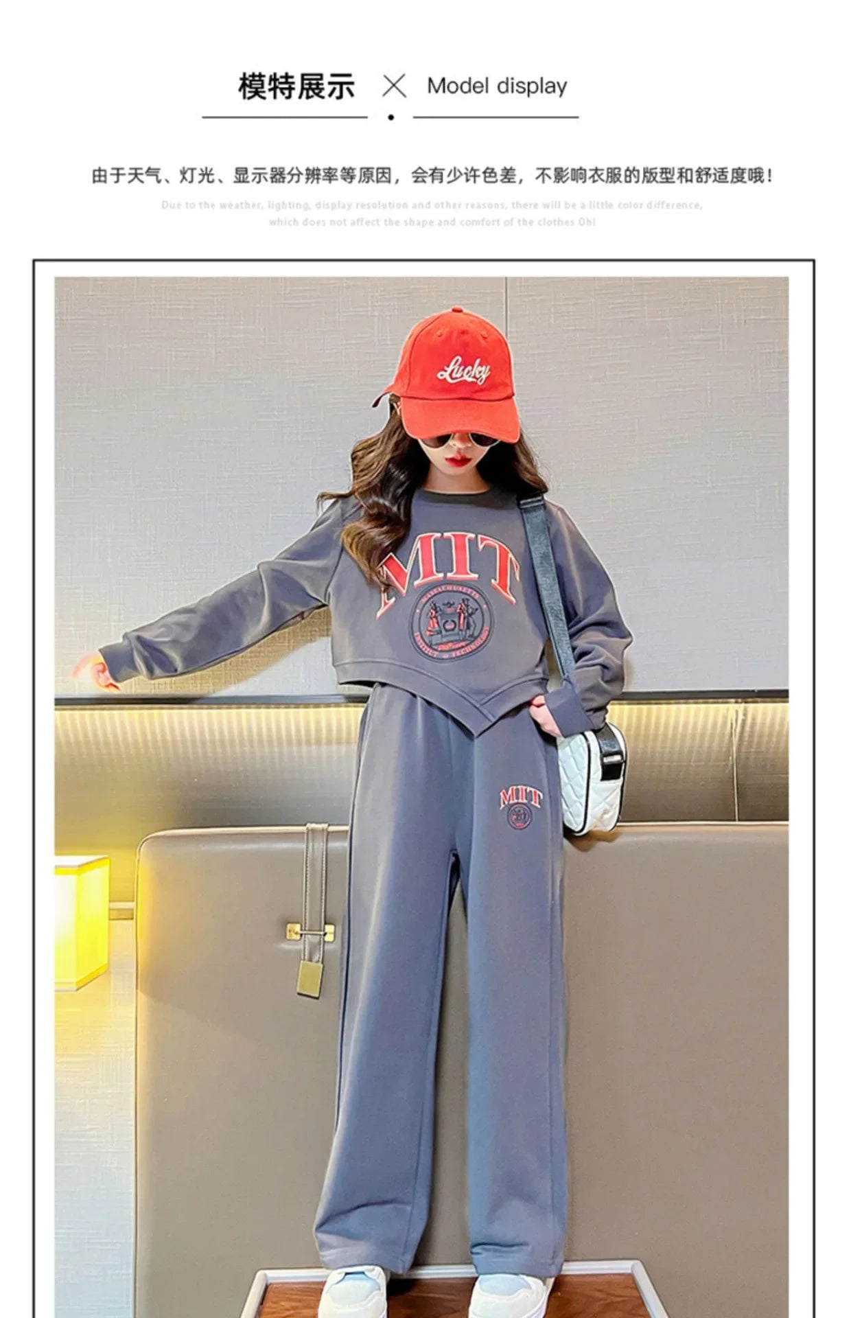 2025 autumn spring kid Girls Clothes Suit Child irregular letter sweatshirt t-shirt top and loose pant Tracksuit 4 8 10 12 year
