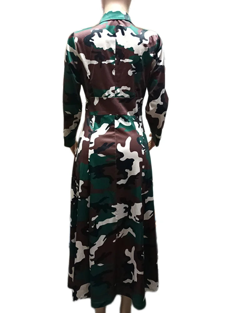 Wmstar Camouflage Trench Jacket Women Coat Out Streetwear Fashion Cool Long Style Top Fall Clothes Wholesale Dropshipping S-3XL