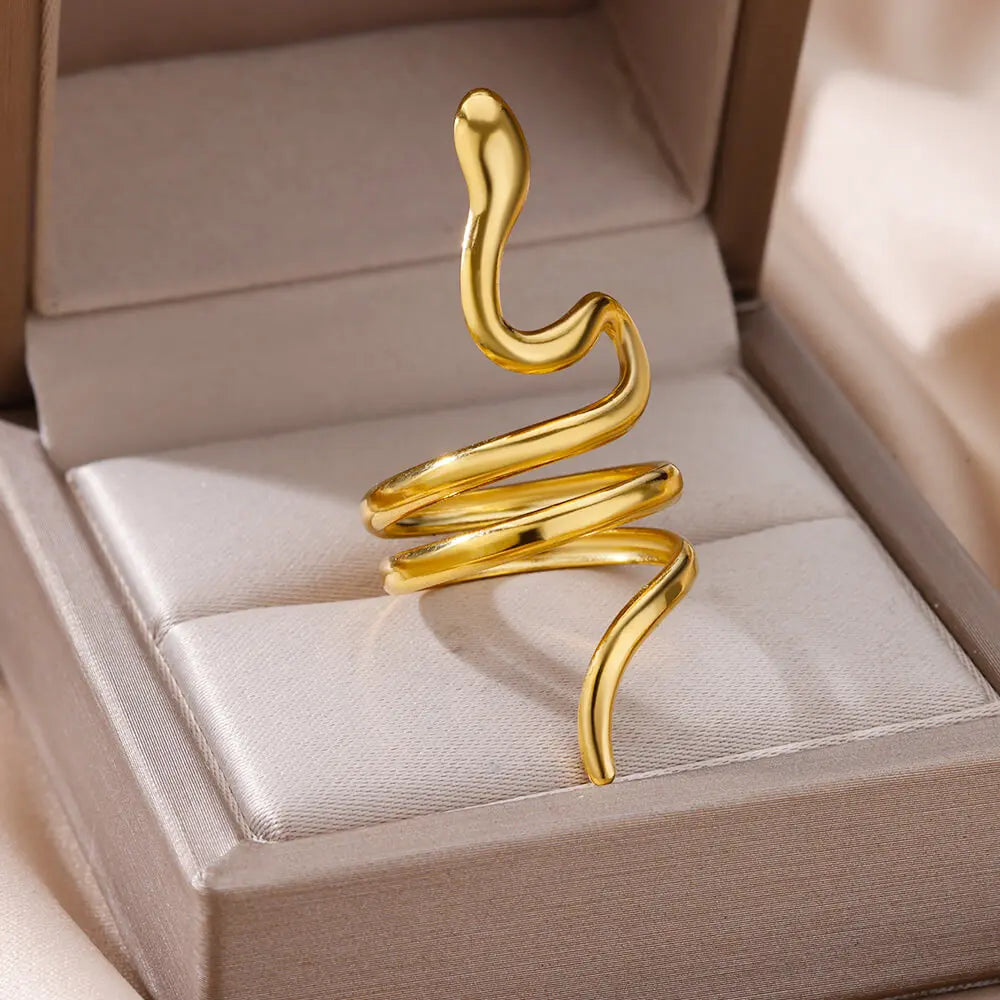 Stainless Steel Luxury Gold Color Rings for Women