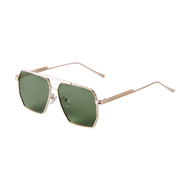 2025 New Fashion Men's Sunglasses Brand Design Square Alloy Frame Trend Retro Outdoor Driving Mirror UV400 Sunshade Sunglasses