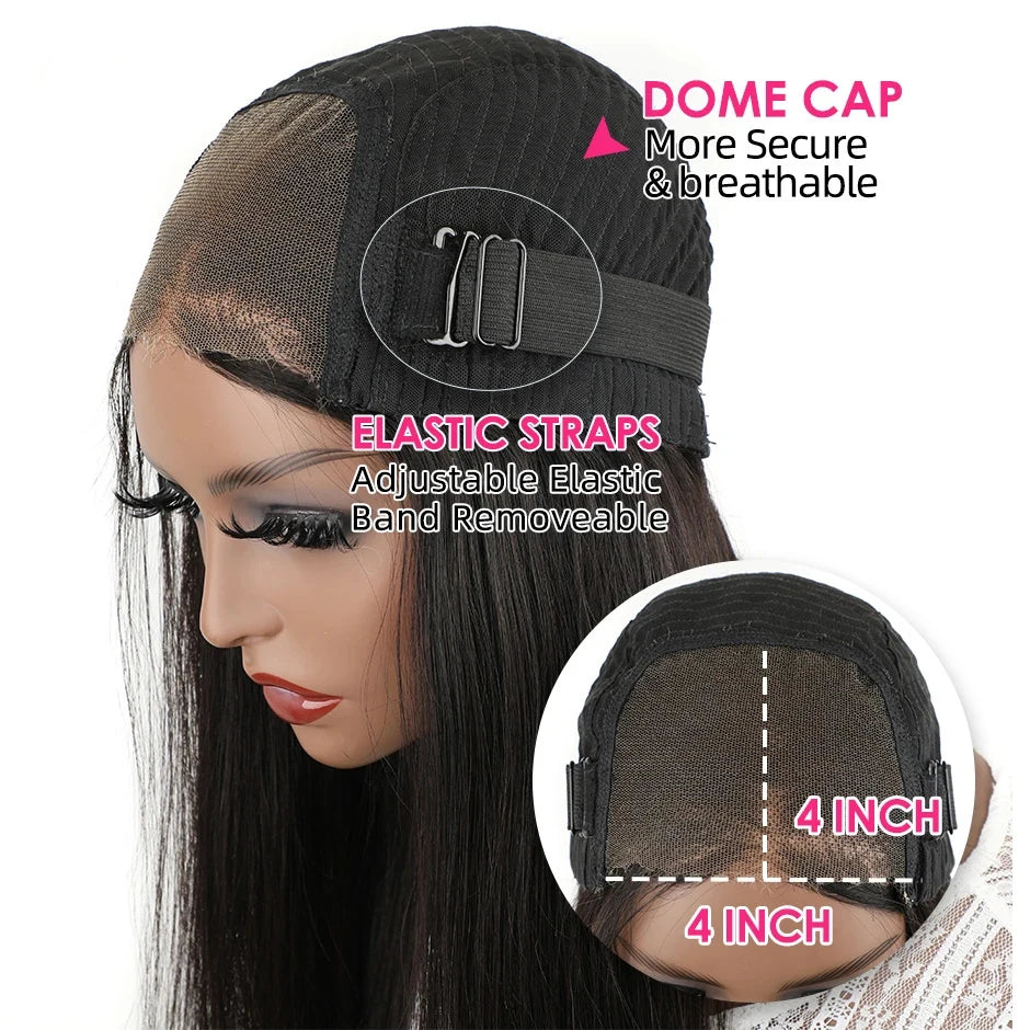 Wear & Go Bob Wig – Straight Glueless Human Hair