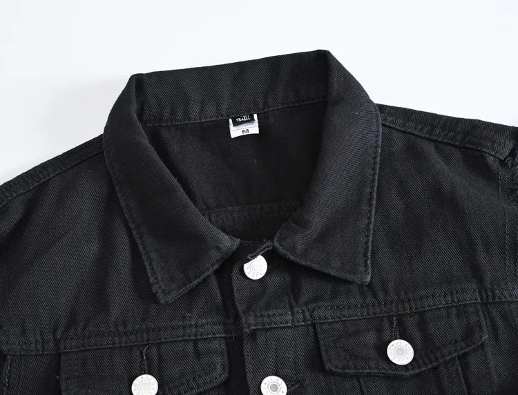 2025 Men's Fashion Jeans Sleeveless Jacket Vest Male Black Blue Denim Jeans Vest Man Cowboy Outdoors Waistcoat Mens Jacket Vest