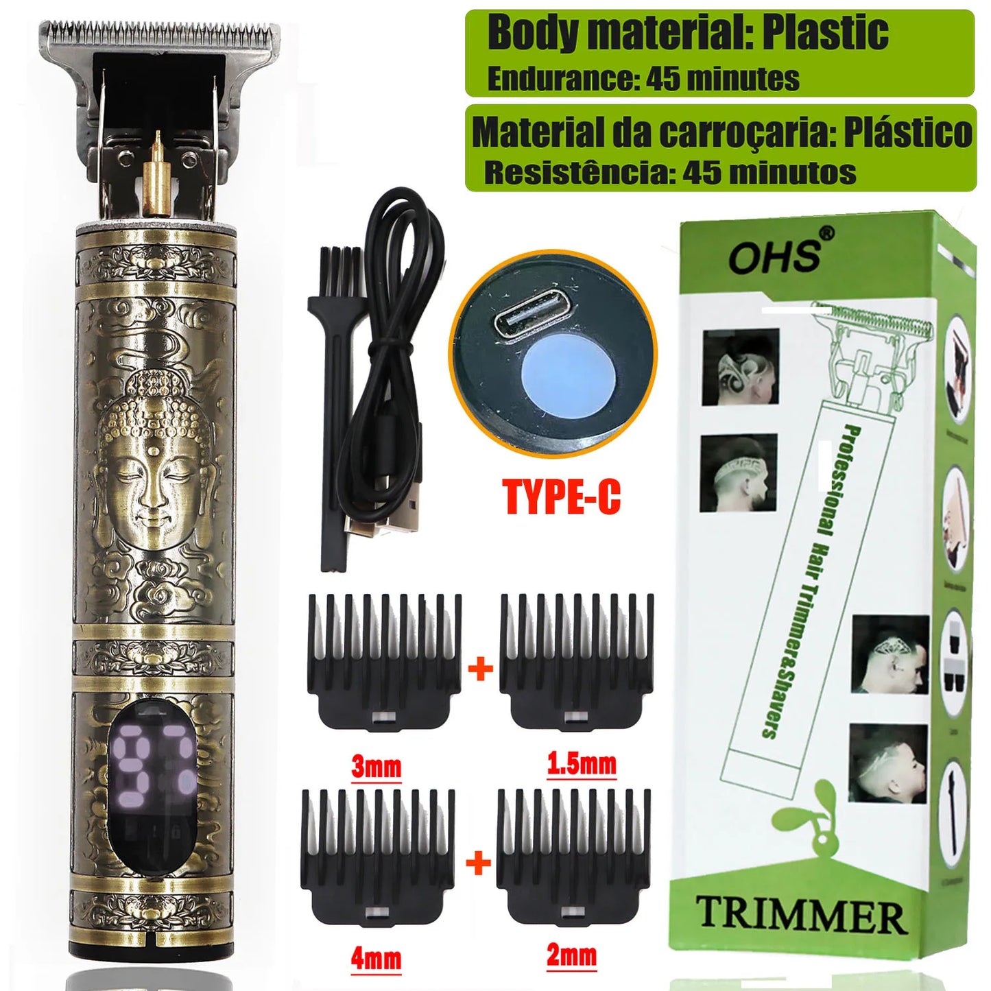 T9 LCD Hair Clipper & Trimmer