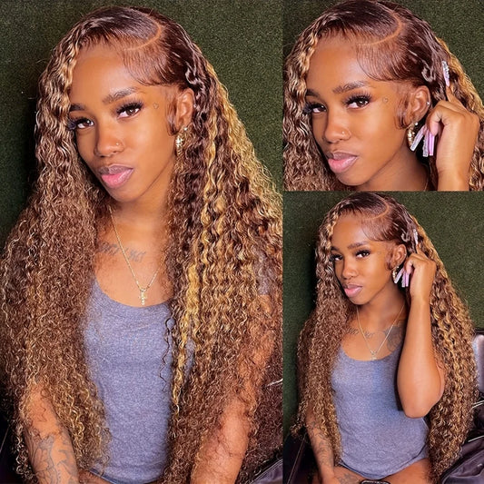 Human Hair Deep Wave Frontal Wig Hd Lace