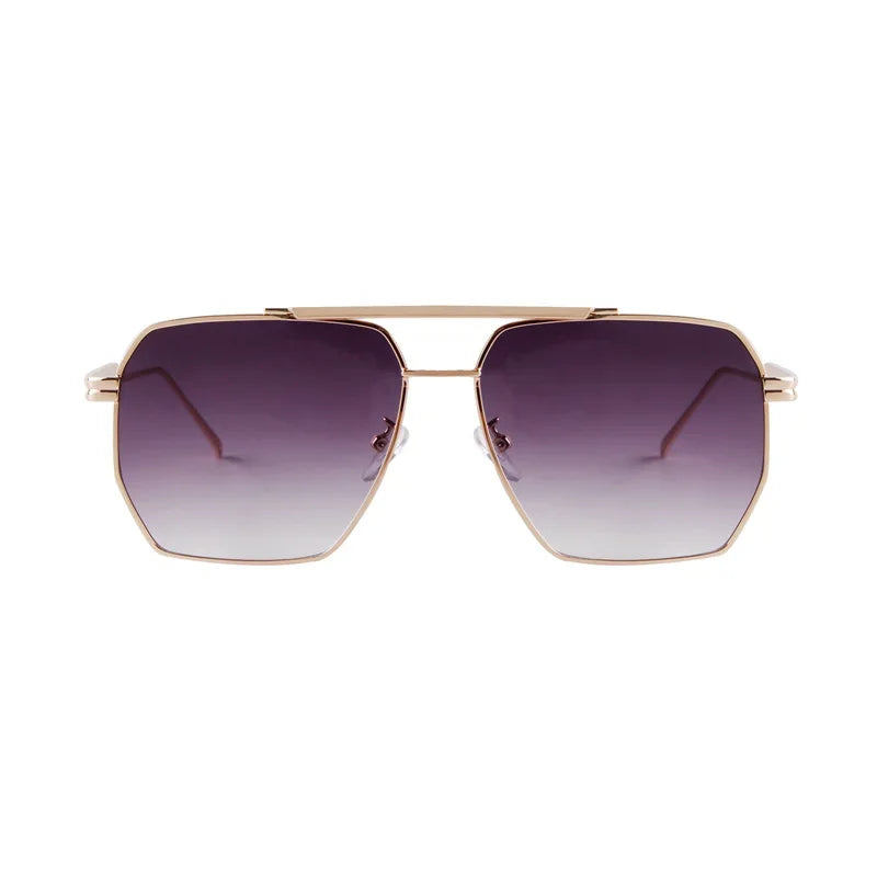 2025 New Fashion Men's Sunglasses Brand Design Square Alloy Frame Trend Retro Outdoor Driving Mirror UV400 Sunshade Sunglasses