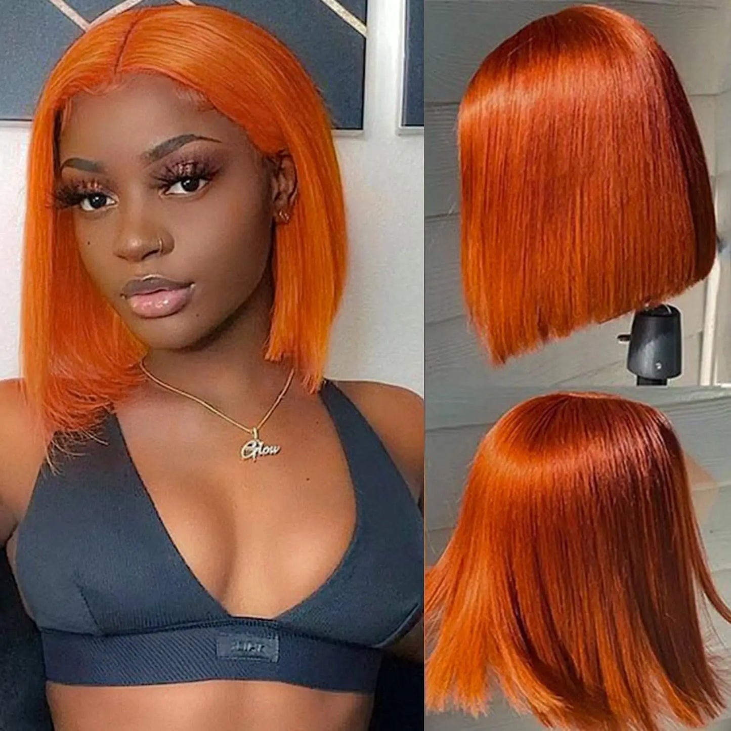 Mint Green Bob Wig Human Hair 200% Density 13x4 Transparent Straight Lace Front Wigs Pre Plucked with Baby Hair for Black Women