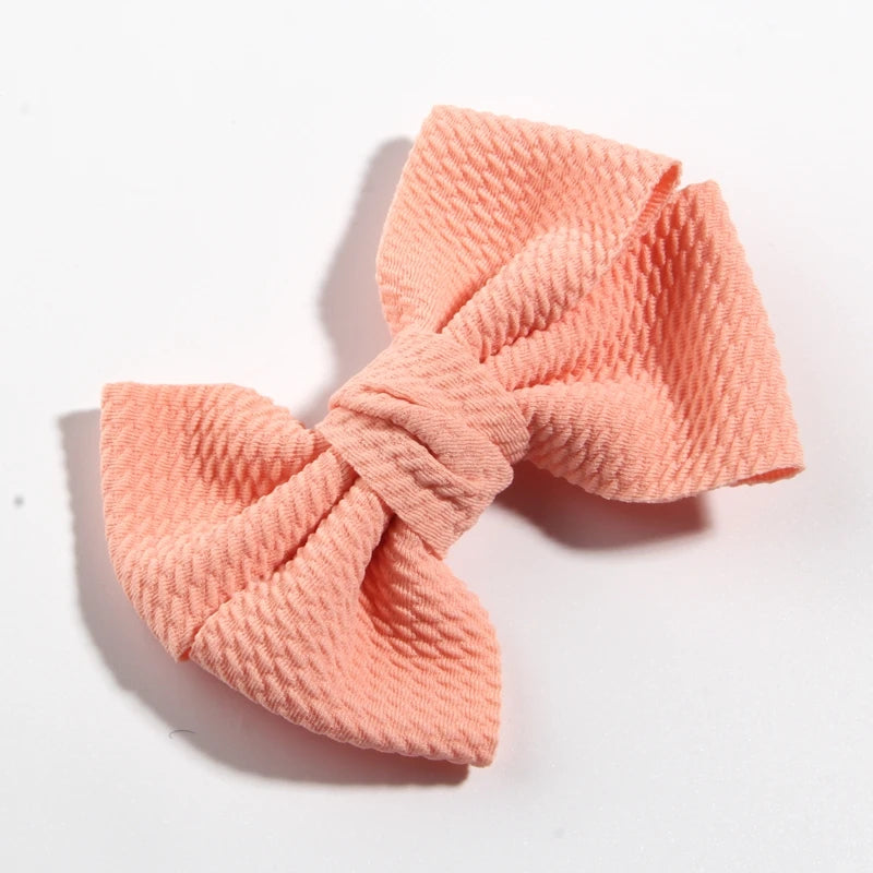 11CM 4.3" Big Hot Sell Seersucker Waffle Hair Bows For Hair Accessories Bow Knot Boutique For Kids Girls Head Wear