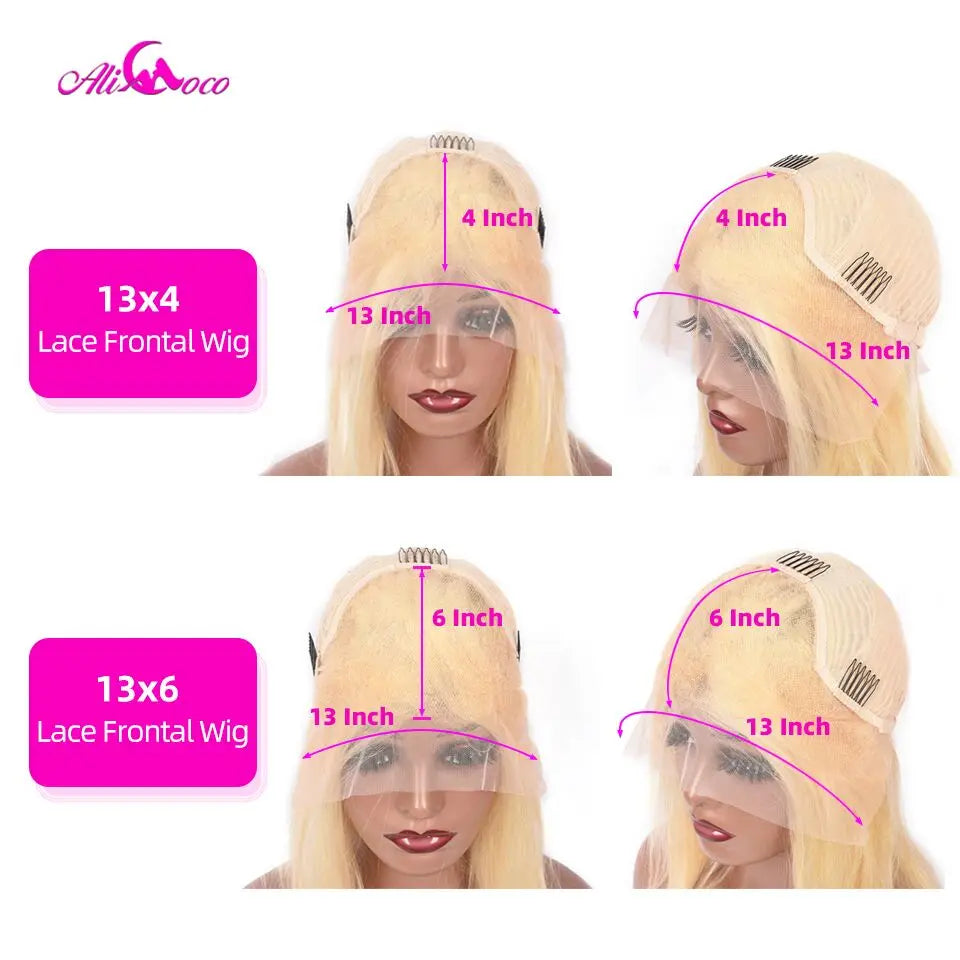 Yellow With Black Root Body Wave Human Hair Wig Pre-Plucked 13x4 13x6 Lace Frontal Human Hair Wig For Black Woman 180 Density