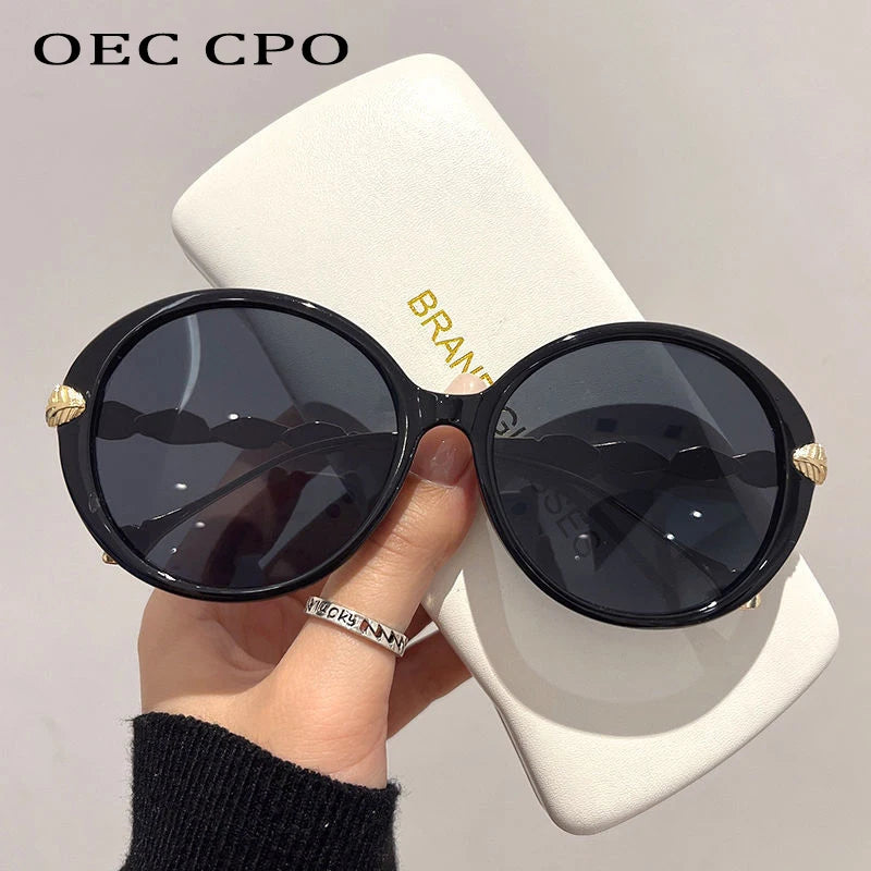 Vintage Round Sunglasses Women 2025 Brand Designer Luxury Gradient Sun Glasses Female Punk Frame Retro Eyewear Shades UV400