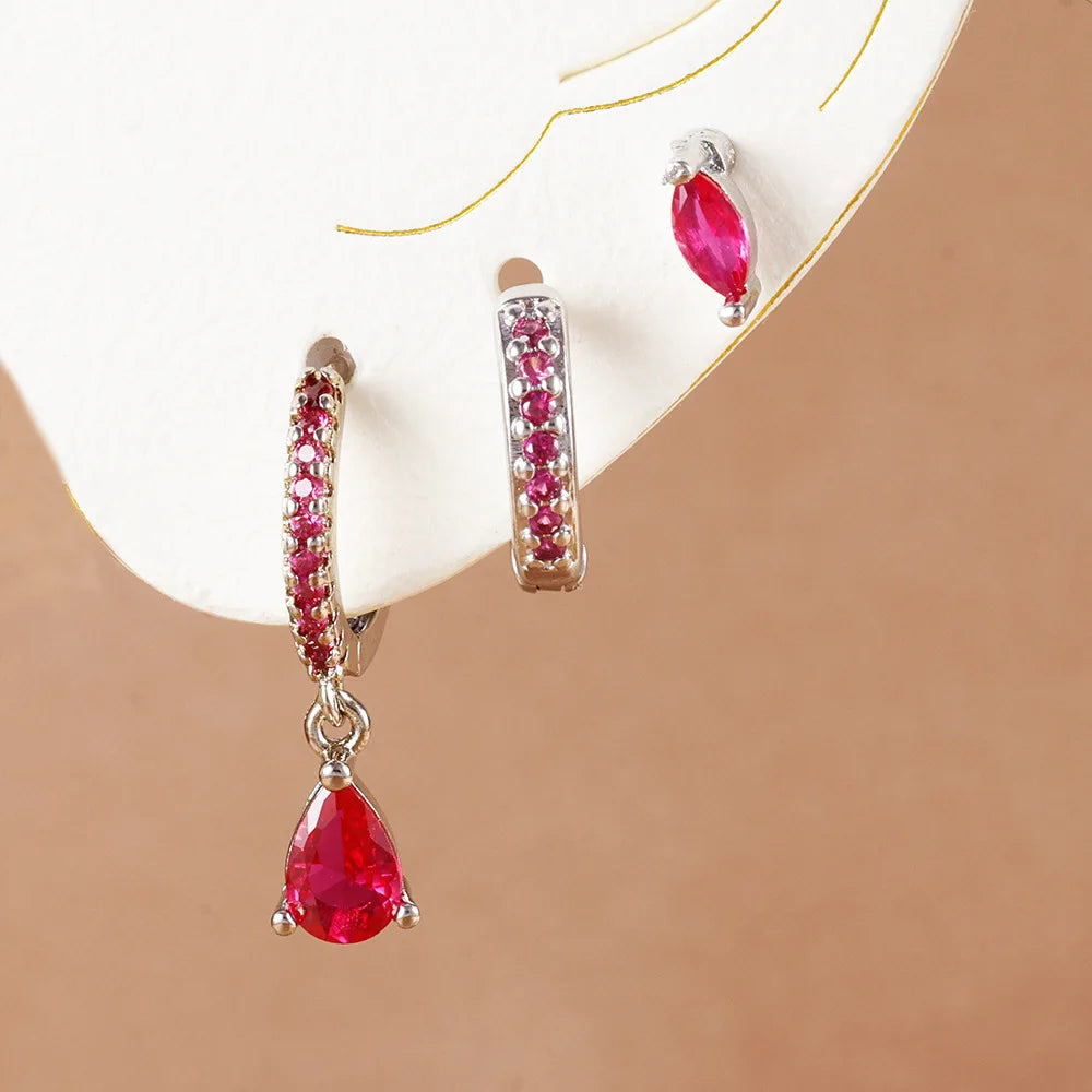 Stainless Steel Round Star Drop Earrings