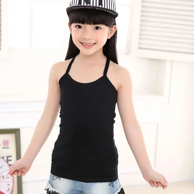 Children Vests T-shirts Summer Boys Girls Cotton Sports Tops