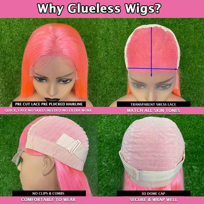 Yellow Colored Wig 13x4 Lace Front Human Hair Wigs Bright Lemon Yellow Body Wave Wig Transparent Lace Wigs For Women Human Hair