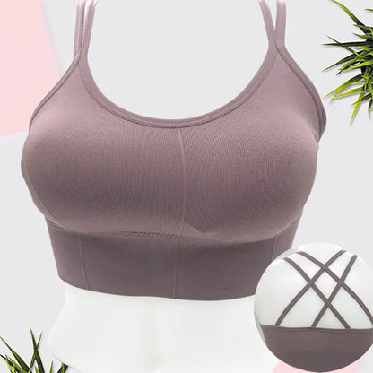 New Beauty Back Sports Bra Women Shockproof Sexy Breathable Athletic Fitness Running Gym Vest Sportswear Crop Push Up Top