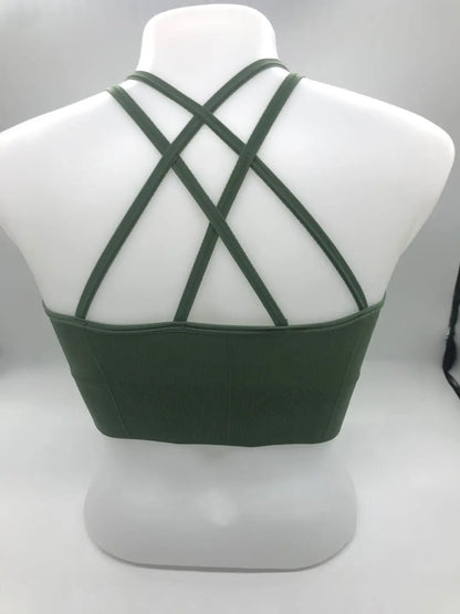 New Beauty Back Sports Bra Women Shockproof Sexy Breathable Athletic Fitness Running Gym Vest Sportswear Crop Push Up Top