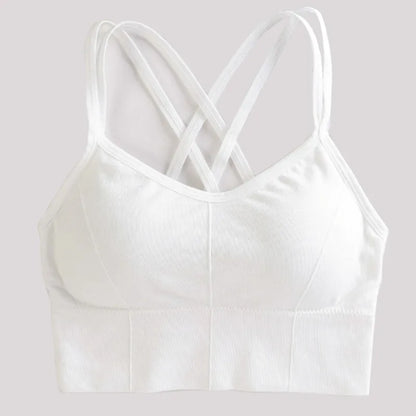 New Beauty Back Sports Bra Women Shockproof Sexy Breathable Athletic Fitness Running Gym Vest Sportswear Crop Push Up Top