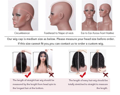 13x4 White Blonde Color Bob Wig Lace Front Wigs Human Hair 180 Density 613 Color Hair Straight Lace Frontal Wigs Pre Plucked