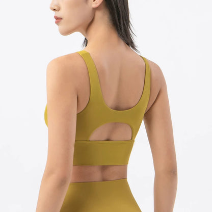 SOISOU New Top Women Sports Bra Yoga Fitness Athletic Wear Elastic Breathable Sexy Bras For Women Underwear 6 Colors Women's Bra