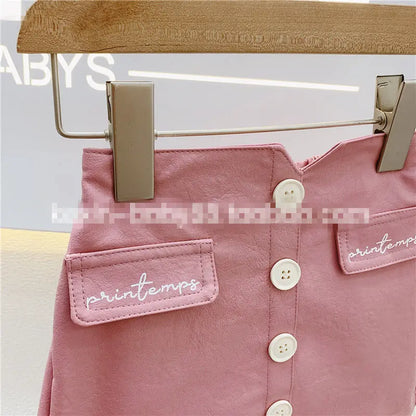 2025 new spring autumn Girls Kids leather PU zipper skirt comfortable cute baby Clothes Children Clothing