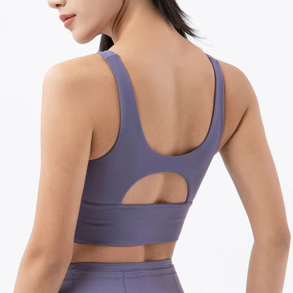 SOISOU New Top Women Sports Bra Yoga Fitness Athletic Wear Elastic Breathable Sexy Bras For Women Underwear 6 Colors Women's Bra