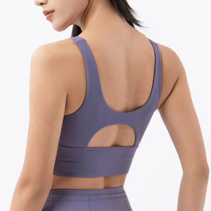 SOISOU New Top Women Sports Bra Yoga Fitness Athletic Wear Elastic Breathable Sexy Bras For Women Underwear 6 Colors Women's Bra