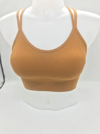 New Beauty Back Sports Bra Women Shockproof Sexy Breathable Athletic Fitness Running Gym Vest Sportswear Crop Push Up Top