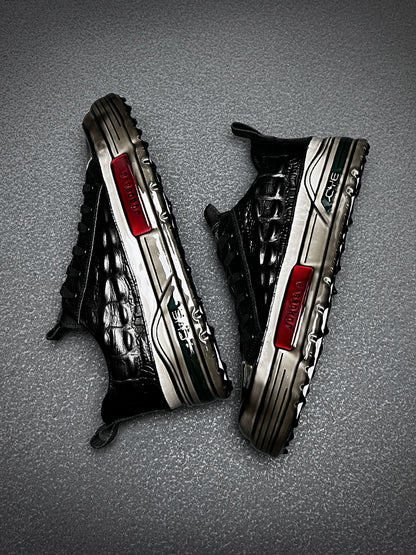 European Station Autumn and Winter Epoxy Crocodile Pattern Casual Board Shoes