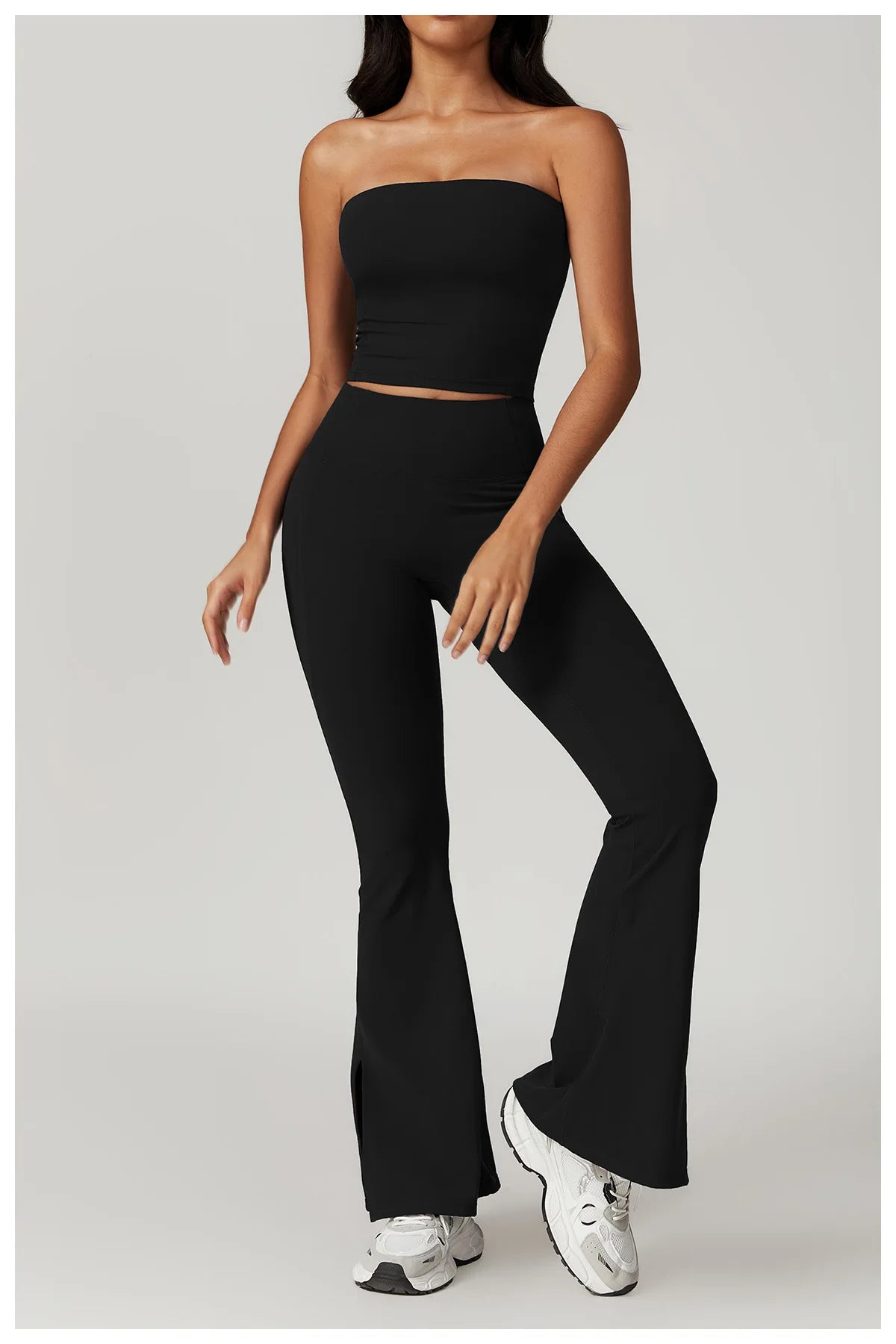 Women's Clothes 2pcs Gym Yoga Suit Sports Set Workout Tracksuit Breathable Sexy Bra Fitness Bell-bottoms Leggings Athletic Wear