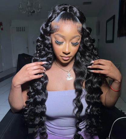 42 40 Inches Curly Wigs 100% Human Hair 13x6 Hd Lace Frontal Wig Brazilian Loose Deep Wave 4x4 Lace Closure Wigs Pre Plucked