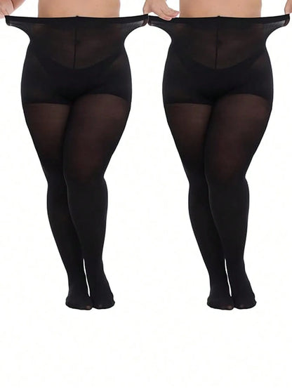 A PAIRS Transparent Black Solid Color Plus Size Pantyhose Ultra-thin Nylon stocking Korea slim High Quality Tights