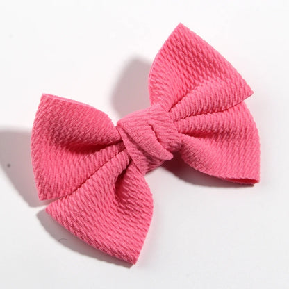 11CM 4.3" Big Hot Sell Seersucker Waffle Hair Bows For Hair Accessories Bow Knot Boutique For Kids Girls Head Wear