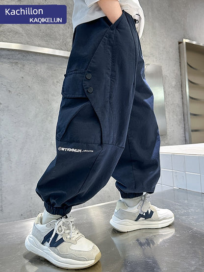 Spring and Autumn Youth Summer Boys Loose Pants