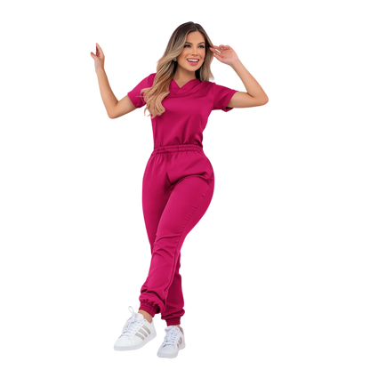 High Quality Scrubs Doctor Medical Center Uniform Comfortable Staff Scrub Suit Ladies Beauty Spa Salon Tunic Top+Pants Workwear