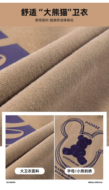 2025 girls clothes autumn winter sweatshirt bear t-shirt hooded + stretch pants leggings teens children set 8 9 10 11 12 year